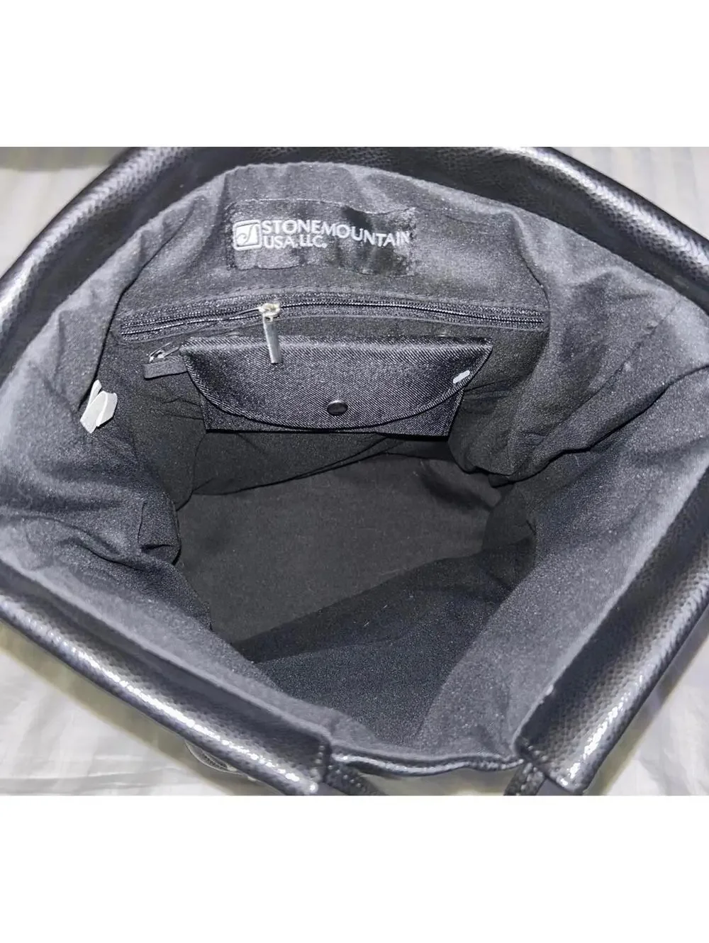Stone Mountain Black Back Pack Purse